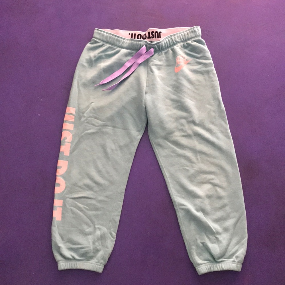 Baby blue Nike sweatpants